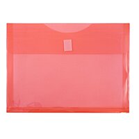 JAM PAPER Plastic Booklet Expansion Envelopes with Hook & Loop Closure - Letter