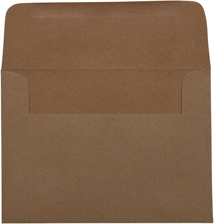 JAM PAPER Booklet Invitation Envelopes, Brown Kraft, Recycled