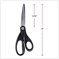 Universal 92009 Economy Scissors - 3.75in Cutting Length - 8in Overall Length - Pointed - Straight-left/right