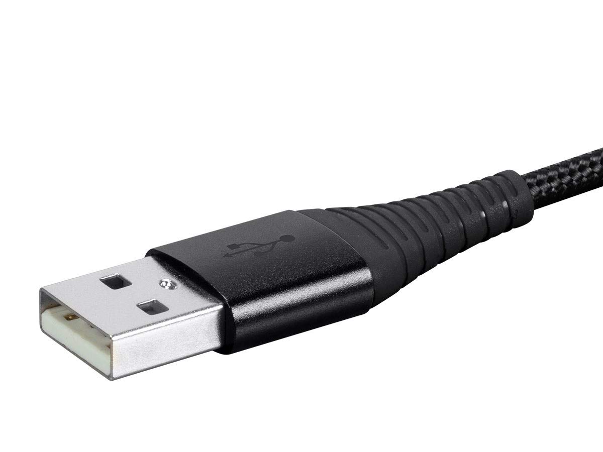 Monoprice AtlasFlex Series Durable MFi Certified Lightning to USB Type-A Charge & Sync Kevlar-Reinforced Nylon-Bra 3 Feet 1