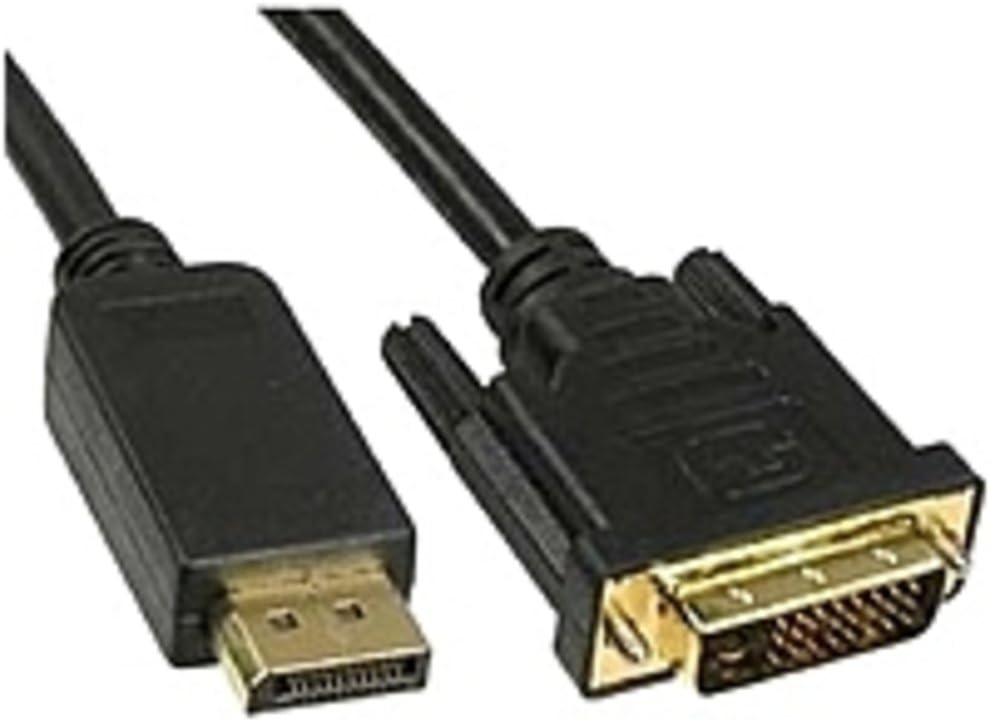 UNC Group - Display cable - dual link - DisplayPort (M) to DVI-D (M) - 15 ft - thumbscrews - black