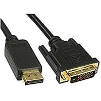UNC Group - Display cable - dual link - DisplayPort (M) to DVI-D (M) - 15 ft - thumbscrews - black
