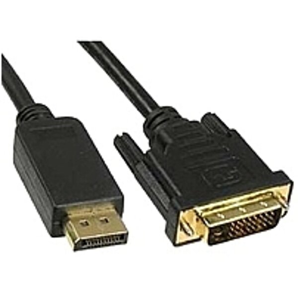 UNC Group - Display cable - dual link - DisplayPort (M) to DVI-D (M) - 15 ft - thumbscrews - black