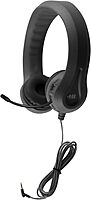 HamiltonBuhl Kid's Flex-Phones TRRS Headset with Gooseneck Microphone, Black