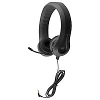 HamiltonBuhl Kid's Flex-Phones TRRS Headset with Gooseneck Microphone, Black
