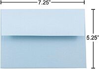 JAM PAPER A7 Premium Invitation Envelopes - 5 1/4 x 7 1/4 - Pastel Baby Blue - 25/Pack