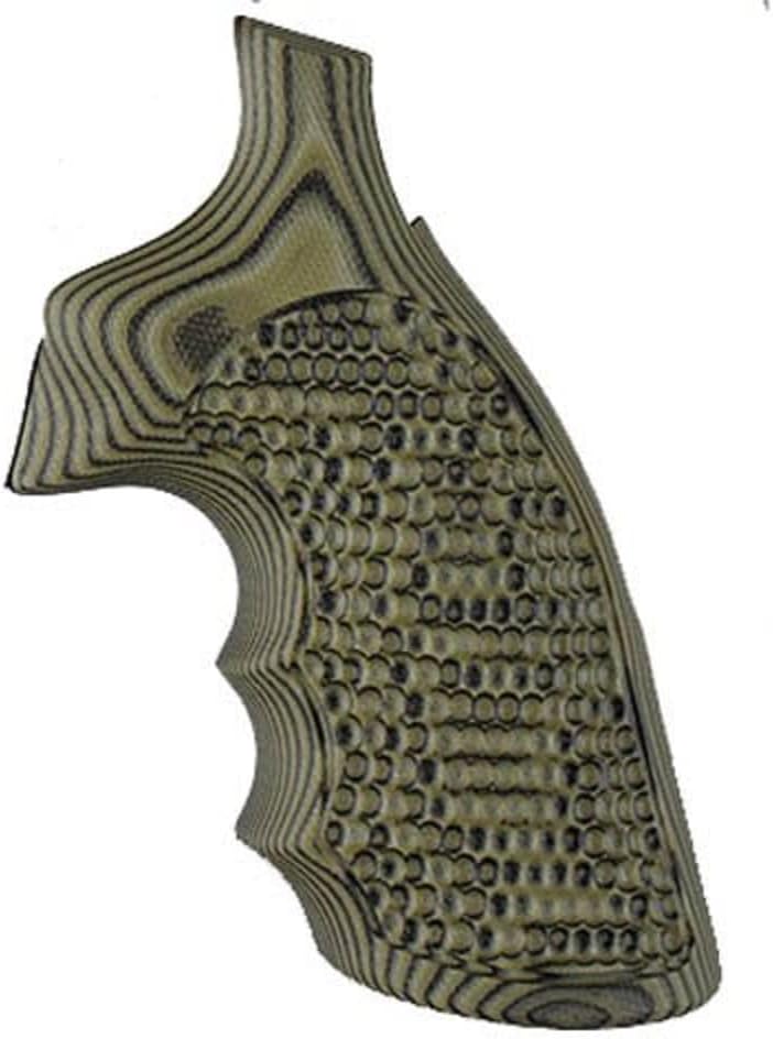 HOGUE S&W K & L Frame Round Butt Conversion G10 Grip with Finger Grooves