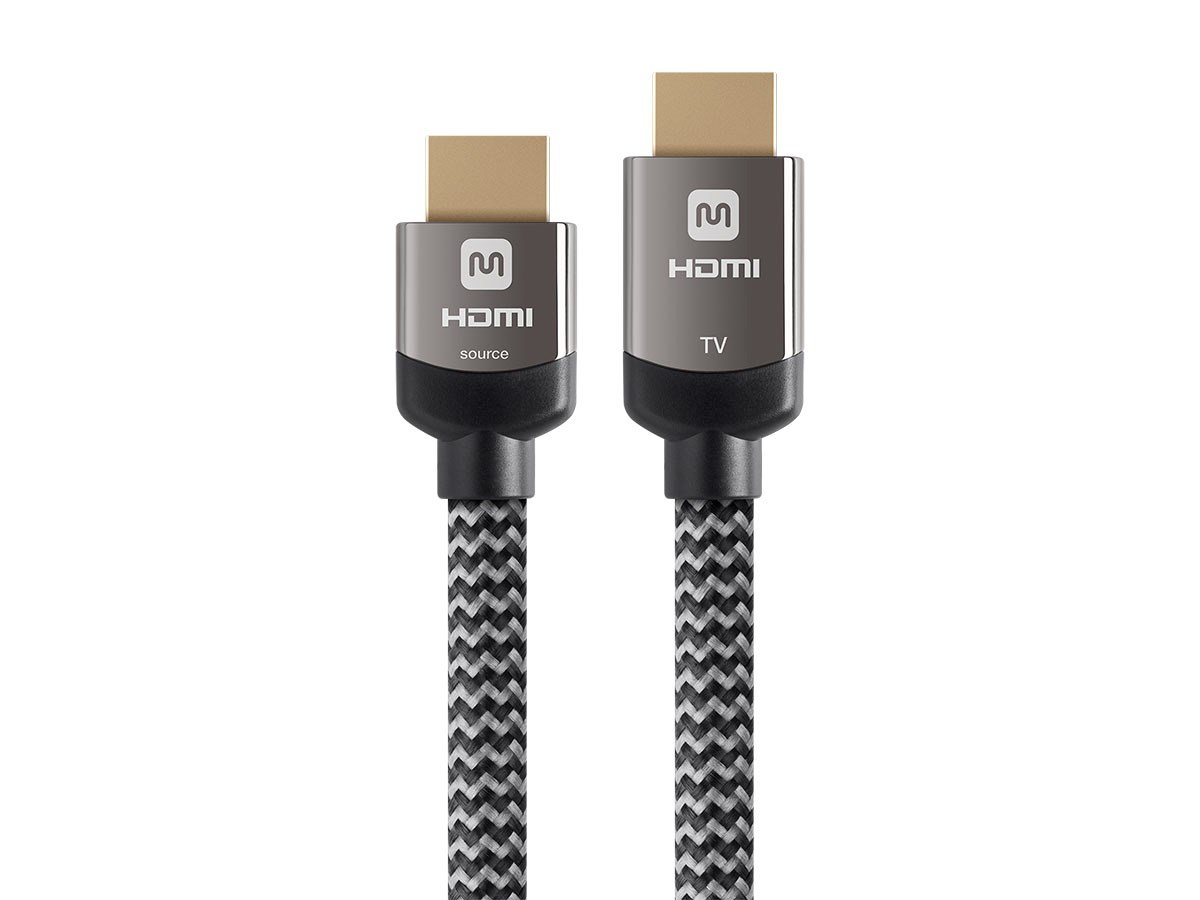 Monoprice Active High Speed HDMI Cable, 4K@60Hz, 18Gbps, HDR, 26AWG, YUV 4:4:4, HDCP 2.2, Braided Jacket, CL3, 30 Feet