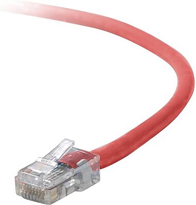 Belkin Cat5e Cable - RJ-45 Male - RJ-45 Male - 1ft - Red
