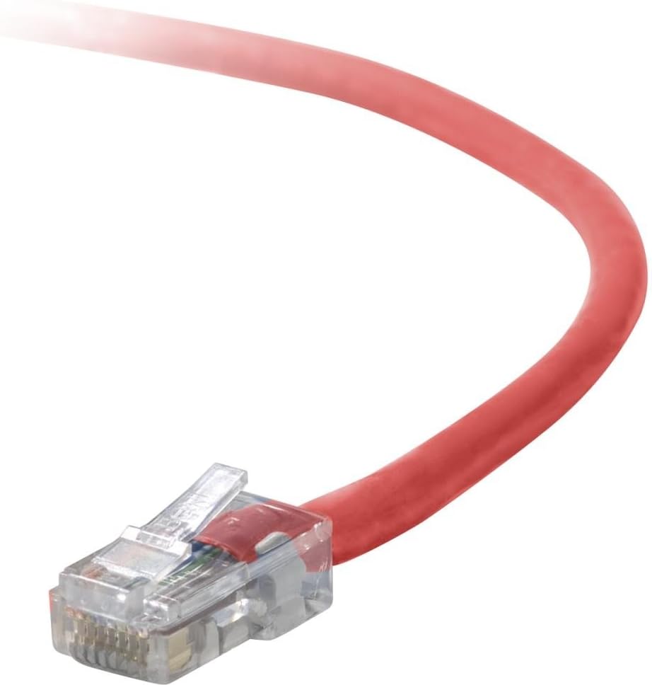 Belkin Cat5e Cable - RJ-45 Male - RJ-45 Male - 1ft - Red