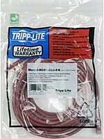 Eaton Tripp Lite Cat6 Gigabit Snagless Molded Patch Cable (RJ45 M/M) - Red, 10 ft - N201-010-RD