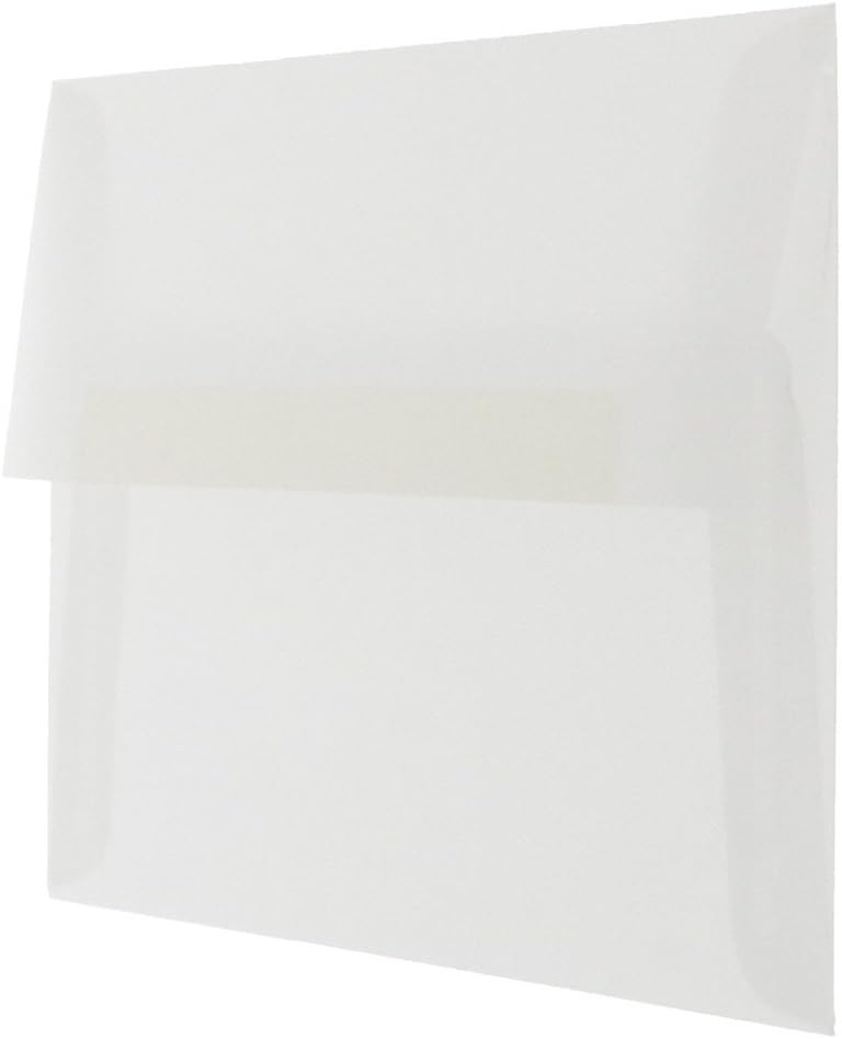 JAM PAPER Translucent Vellum Invitation Envelopes - Clear
