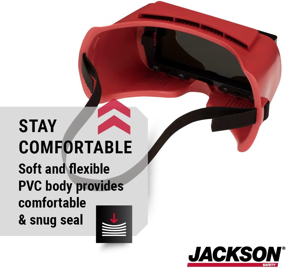Jackson Safety WS Series Retro Safety Goggles - Welding & Cutting Eye Protection - Indirect Vented