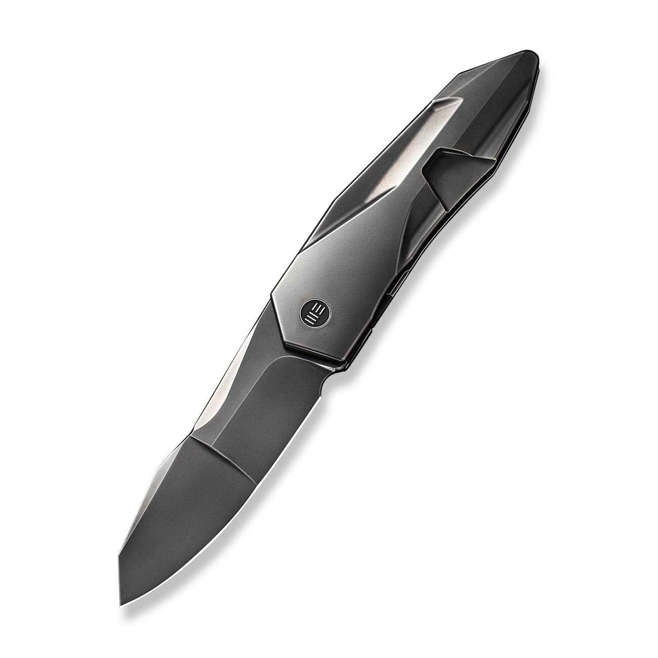 WE Knives Solid 22028-6 Frame Lock Gray Titanium Gray CPM-20CV Stainless Steel Pocket Knife