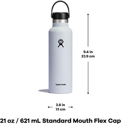 Hydro Flask Standard Mouth Insulated Stainless Steel Water Bottle with Flex Cap