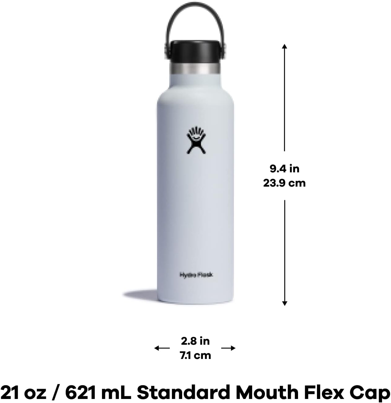 HYDRO FLASK Standard Mouth Insulated Stainless Steel Water Bottle with Flex Cap