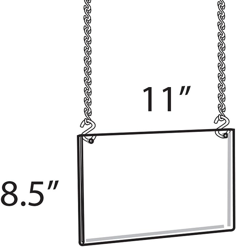 Azar Displays Hanging Poster Frames, Clear Acrylic, Ceiling-Mount