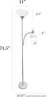 SIMPLE DESIGNS LF2000 Mother-Daughter Floor Lamp with Reading Light