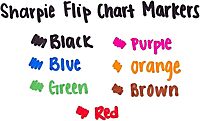 Sharpie Flip Chart Markers, Bullet Tip, Assorted Colors, 8 Count - Low-Odor, Squeak-Free