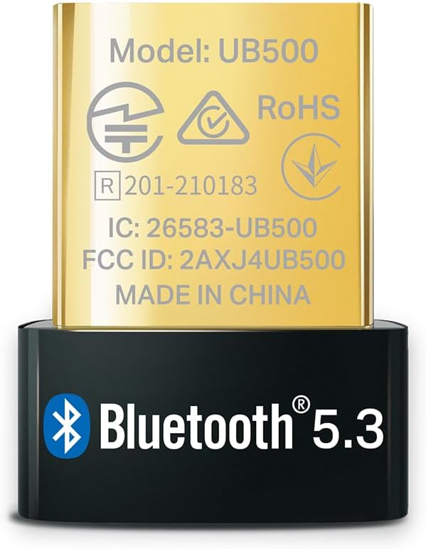 TP-Link USB Bluetooth Adapter for PC, Bluetooth 5.0/5.3 Dongle Receiver, Plug and Play, Nano Design, EDR & BLE