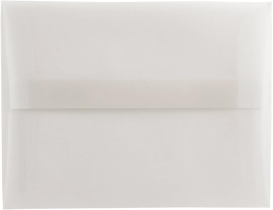 JAM PAPER Translucent Vellum Invitation Envelopes - Clear