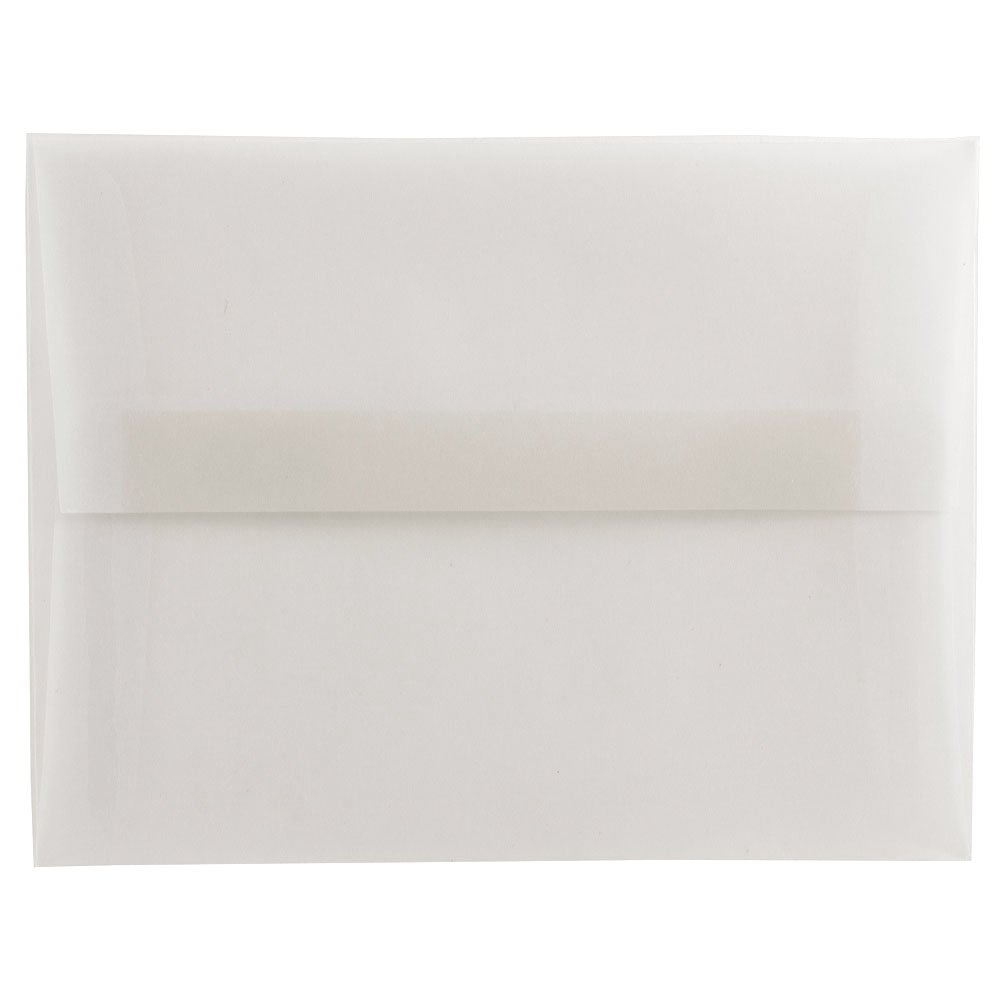 JAM PAPER Translucent Vellum Invitation Envelopes - Clear