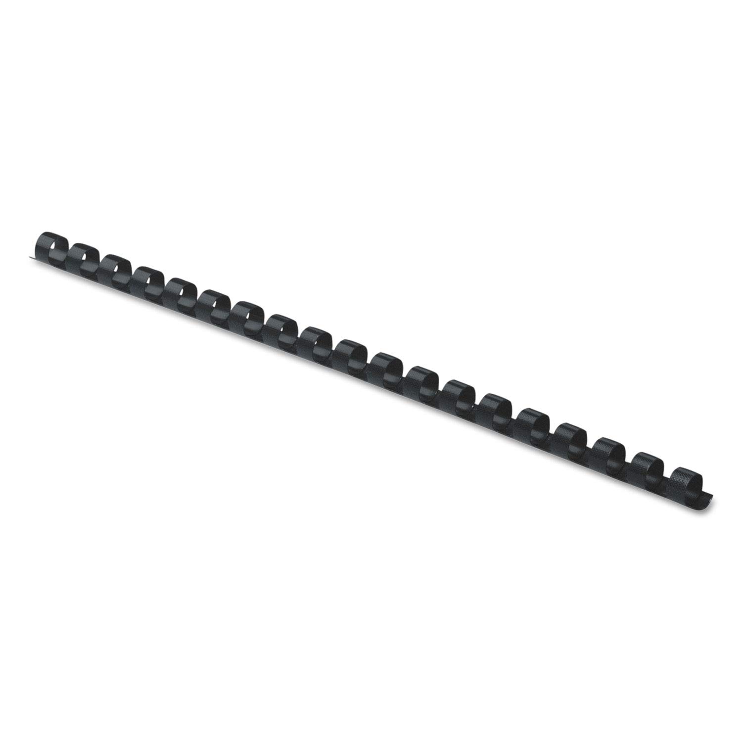 Fellowes 19-Ring Plastic Comb Binding, 0.3in x 10.8in x 0.3in, Black, Pack Of 25