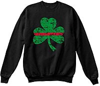 THIN BLUE LINE USA Thin Red Line St. Patrick's Day Crewneck Sweatshirt