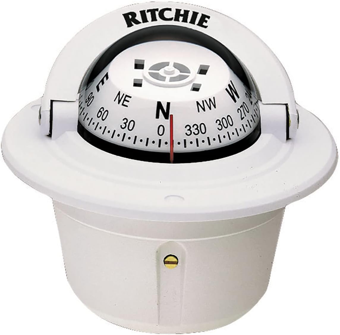 Ritchie Explorer Flush Mount Compass, White (F-50W)