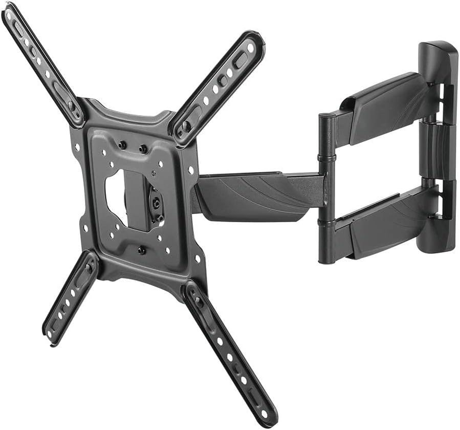 Monoprice Premium Full Motion TV Wall Mount Bracket Low Profile for 23" to 55" TVs up to 77lbs, Max VESA 400x400