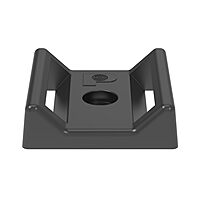 Panduit ABMT-S6-C20 Tak-Ty Hook And Loop Cable Tie Mount, Nylon 6.6, #6 Screw Mounting Method, Black (Pack of 100)