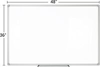 WorkPro™ Porcelain Magnetic Dry-Erase Whiteboard, 36" x 48", Aluminum Frame With Silver Finish