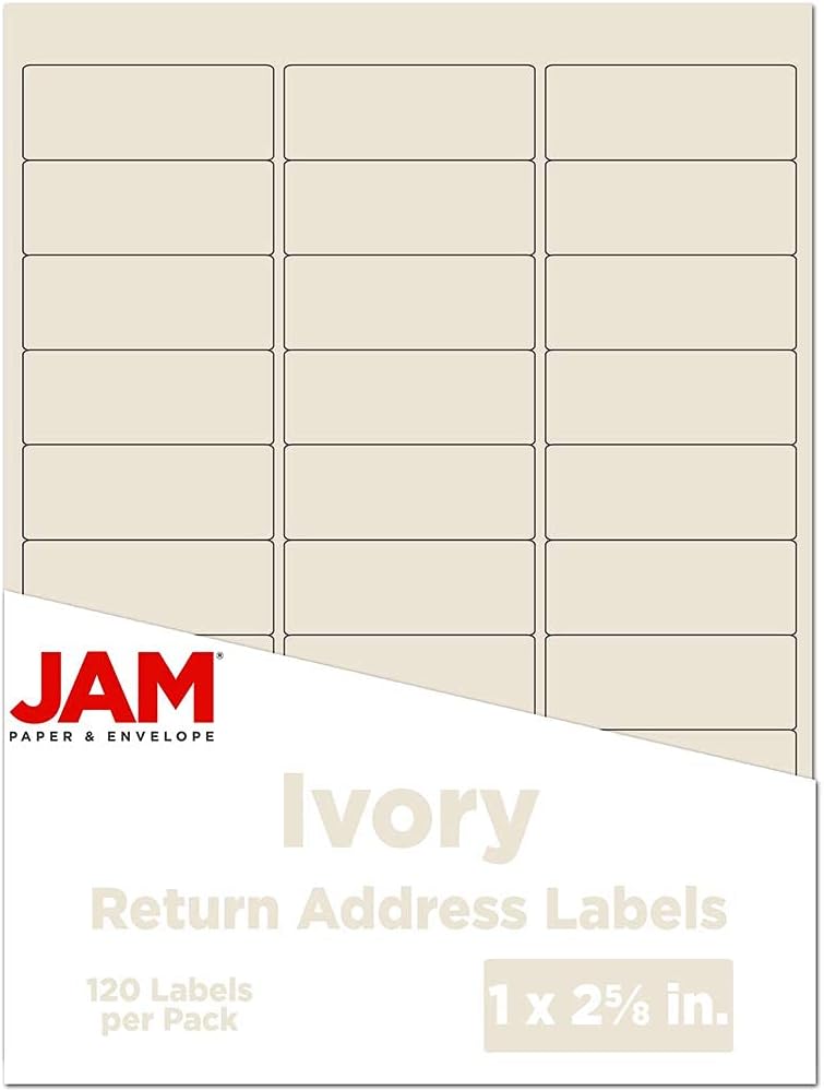 JAM PAPER Mailing Address Labels - Self-Adhesive Rectangular