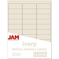 JAM PAPER Mailing Address Labels - Self-Adhesive Rectangular
