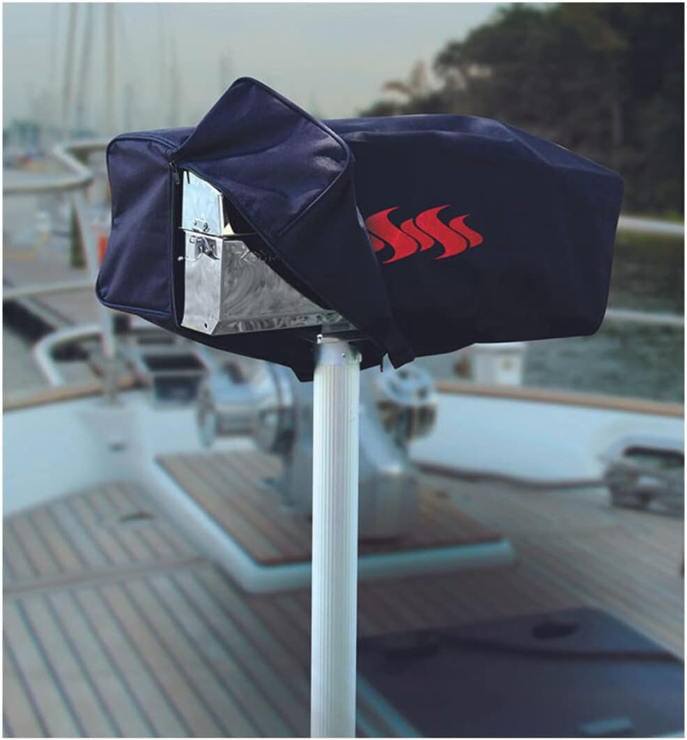 Camco Kuuma Black Portable Grill Cover | Safely Protects Kuuma Grills from Outdoor Elements | For Use on Mounted Kuuma