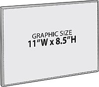 AZAR DISPLAYS Clear Acrylic Self Adhesive Wall Sign Holder Frames - Pack of 10