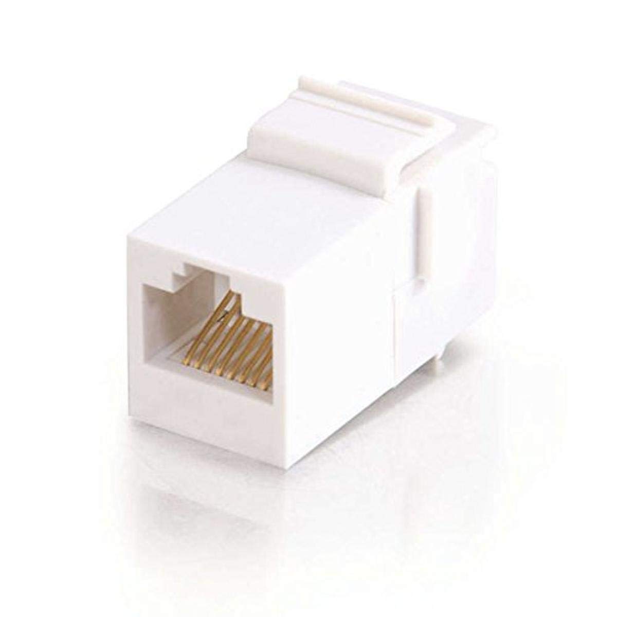 C2G 03677 RJ45 (8P8C) Coupler Keystone Insert Module, White