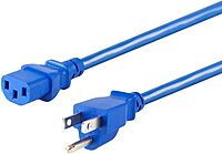 Monoprice Power Cord - NEMA 5-15P to IEC 60320 C13, 18AWG, 10A/1250W, 125V, 3-Prong