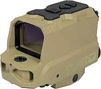 Steiner DRS Defendu Reflex Sight, 1x, 1/2 MOA, Red Illuminated C2 Reticle, Tan, 8504