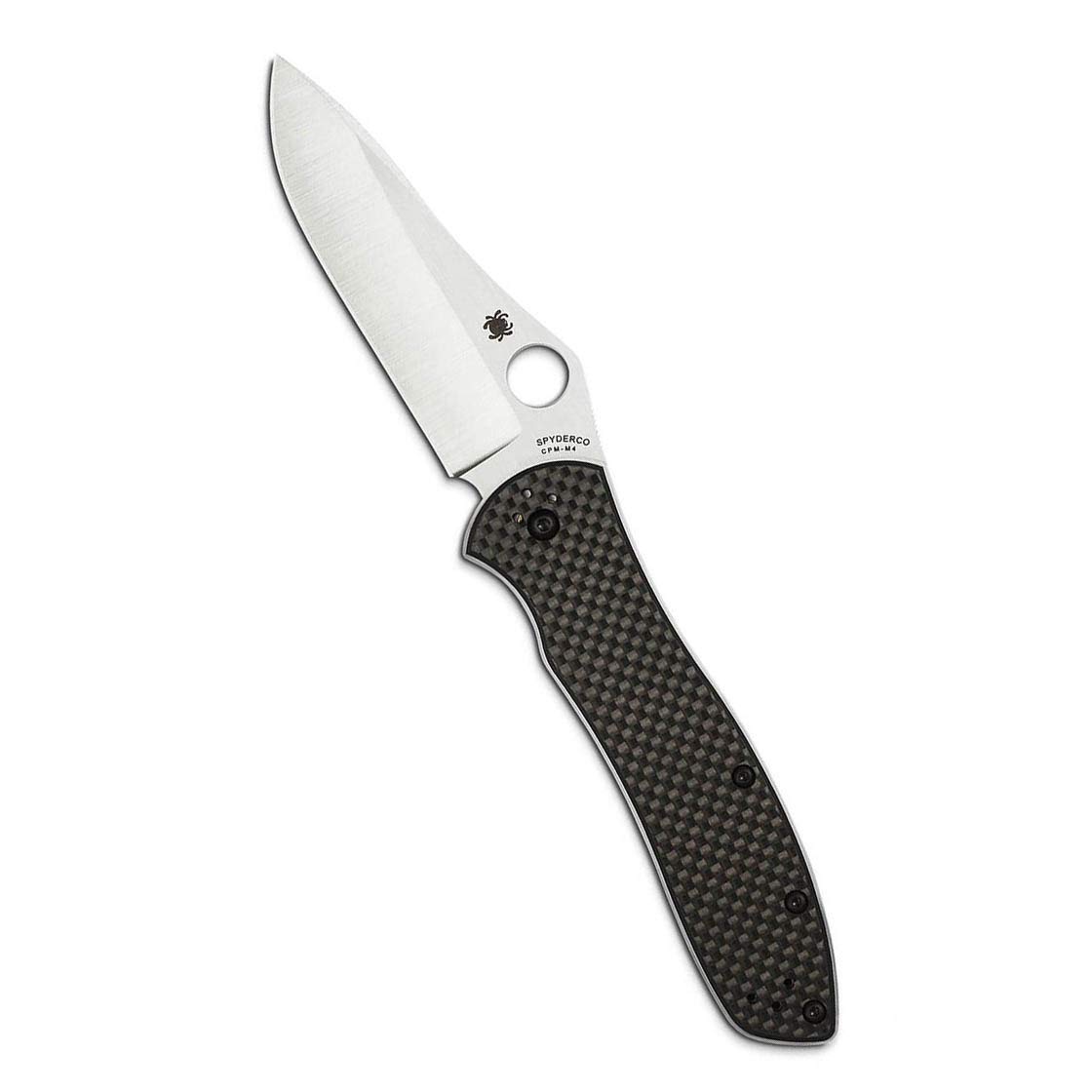 Spyderco Bradley Folder 2 Specialty Knife with 3.66" CPM M4 Premium Steel Blade and Black Carbon Fiber Laminate Handle