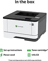 Lexmark MS431dw Black and White Laser Printer, Wireless with Ethernet, Mobile-Friendly and Cloud Connection with Automatic Two-Sided Printing Office Printer (4-Series) (29S0100)
