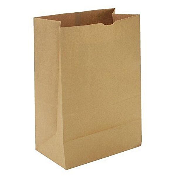 General SK1675 1/6 BBL Paper Grocery Bag, 75lb Kraft, Standard 12 x 7 x 17, (Case of 400 bags)