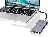 IOGEAR USB-C Triple Display Dock Station - 4K 60Hz - 2 HDMI - 1 DisplayPort - 2 USB2 - 2 USB3 - Ethernet - 3.5mm Audio - USB-C 100W PD - GUD3C4K3P