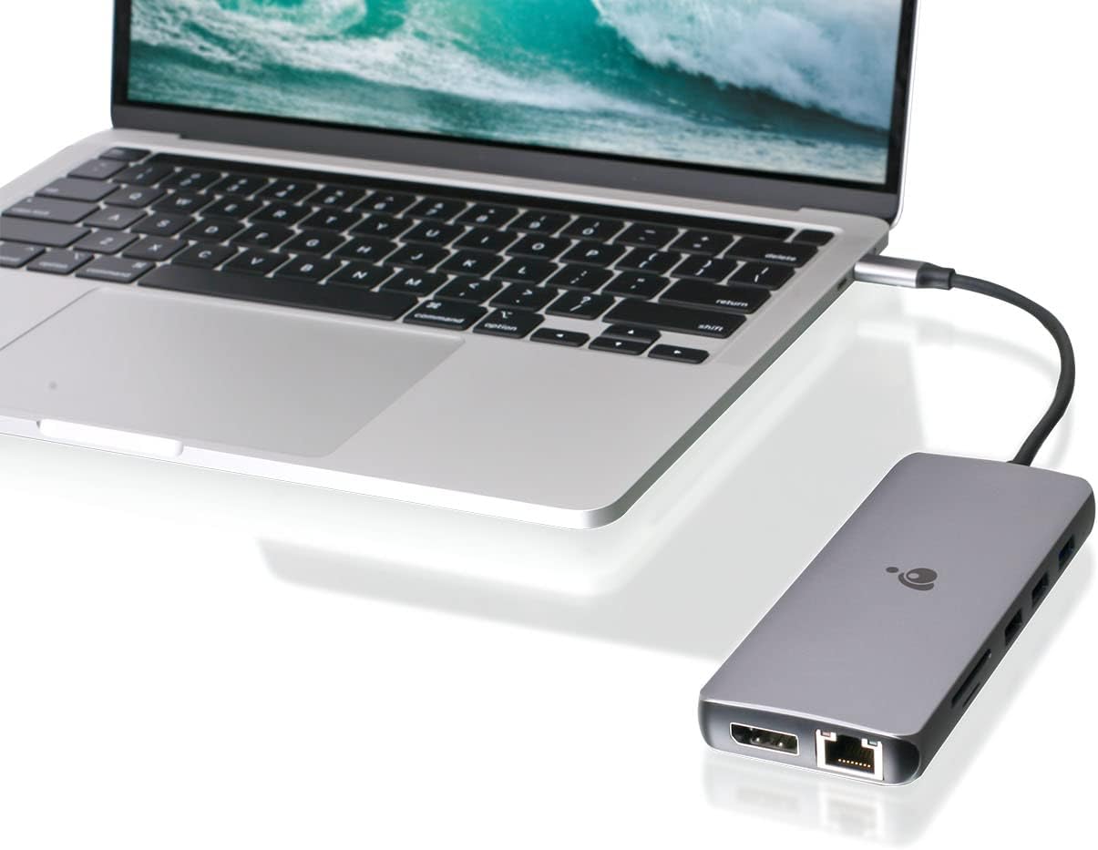 IOGEAR USB-C Triple Display Dock Station - 4K 60Hz - 2 HDMI - 1 DisplayPort - 2 USB2 - 2 USB3 - Ethernet - 3.5mm Audio