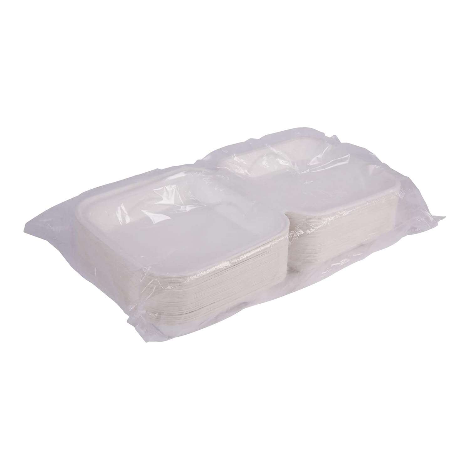 Eco-Products Compostable Bagasse Molded-Fiber Hinged Clamshell Containers