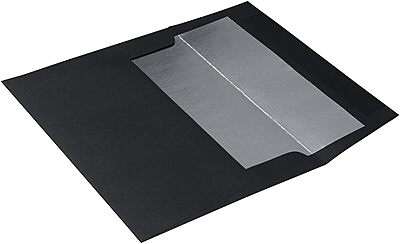 JAM PAPER Foil-Lined Booklet Invitation Envelopes - Black Linen - 25/Pack