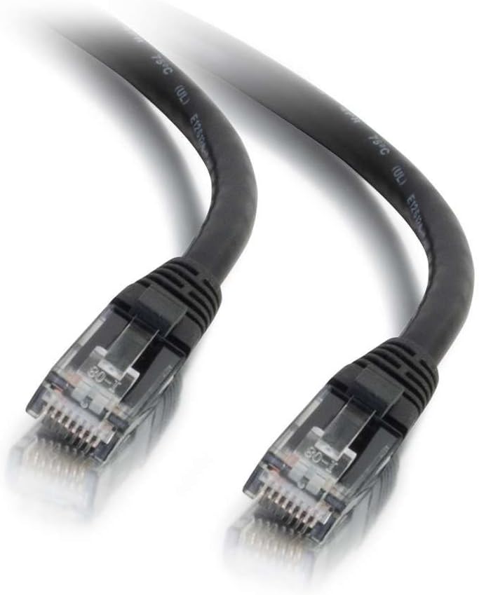 C2G / Cables To Go C2G 03986 Cat6 Cable - Snagless Unshielded Ethernet Network Patch Cable, Black (12 Feet, 3.65 Meters)