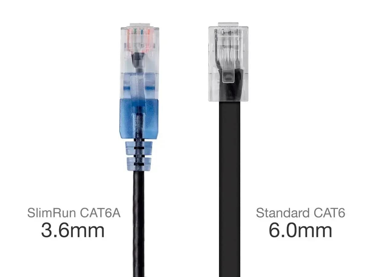 Monoprice SlimRun Cat6A Ethernet Patch Cable - 30AWG UTP Snagless RJ45 10G
