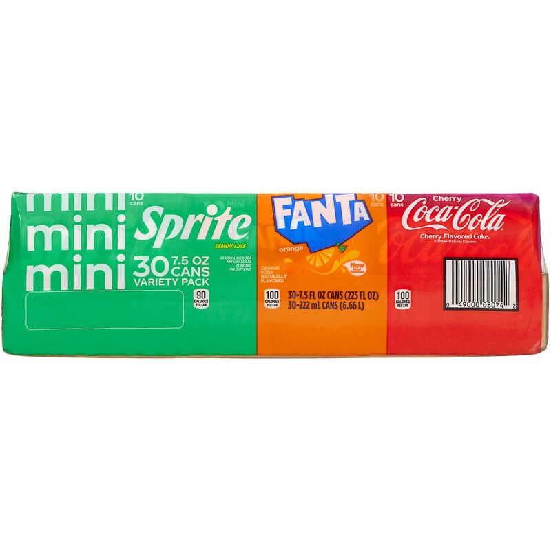 Coca-Cola Mini Cans Variety Pack (7.5oz/ 30Pk), 225 Fl Oz
