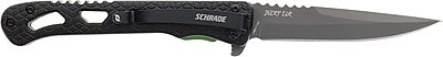 Schrade Delta Class Inert CLR 8in with 3.5in AUS-10 Steel Blade and Aluminum Handle for EDC, Black